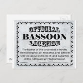 Basson-licentie Briefkaart (Voorkant / Achterkant)