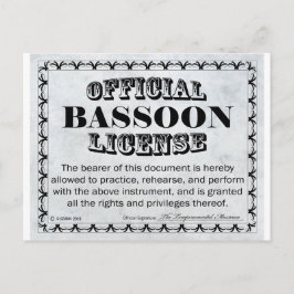 Basson-licentie Briefkaart