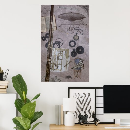 Basson of later Steampunk Carnival Poster (Thuiskantoor)