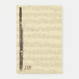 Basson op Bach Cello Suite - Aangepast monogram Post-it® Notes