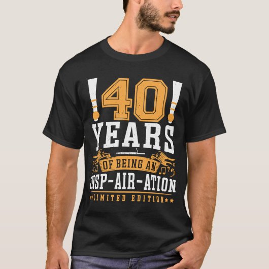 Basson Player Birthday 40 jaar bassonist T-shirt (Voorkant)