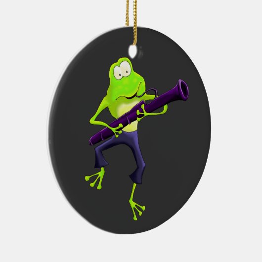 Basson Player Frog Ornament (Rechts)