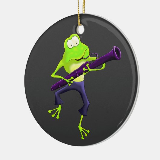 Basson Player Frog Ornament (Links)