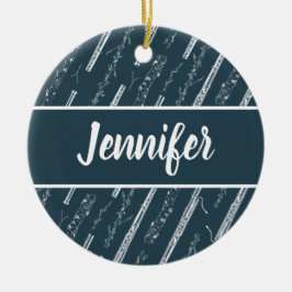 Basson Player Music Gift Custom Keramisch Ornament