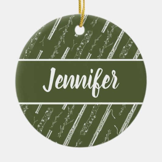 Basson Player Musician Gift Custom Keramisch Ornament (Voorkant)