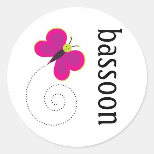 Basson Ronde Sticker (Voorkant)