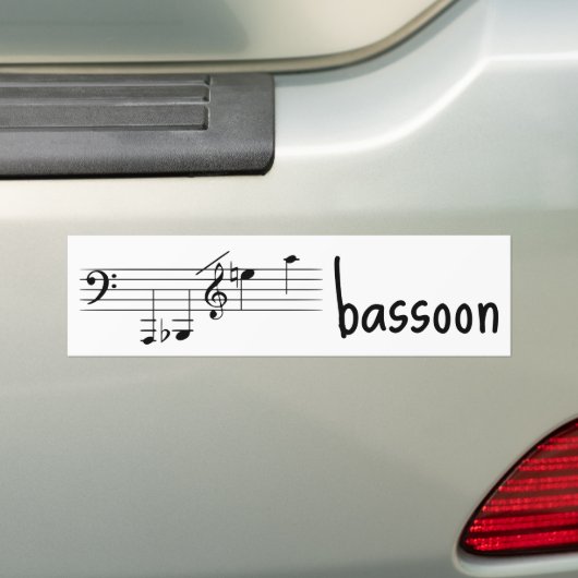 Bassonafspeelbereik Bumpersticker (Op auto)