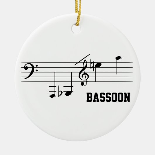 Bassonafspeelbereik Keramisch Ornament (Voorkant)