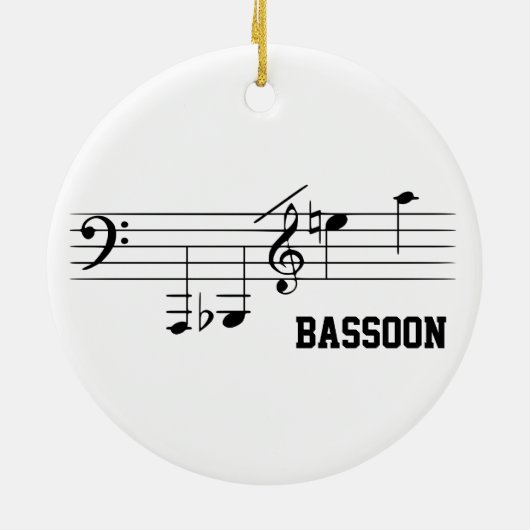 Bassonafspeelbereik Keramisch Ornament (Achterkant)