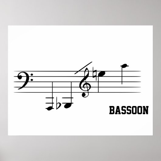 Bassonafspeelbereik Poster (Voorkant)