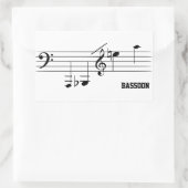 Bassonafspeelbereik Rechthoekige Sticker (Tas)