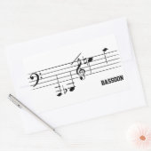 Bassonafspeelbereik Rechthoekige Sticker (Envelop)