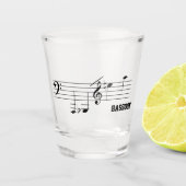 Bassonafspeelbereik Shot Glas (Voorkant)