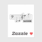 Bassonafspeelbereik Sticker (Vel)