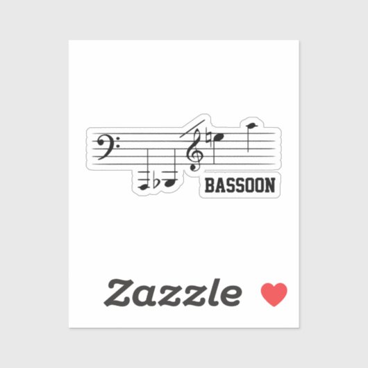Bassonafspeelbereik Sticker (Vel)