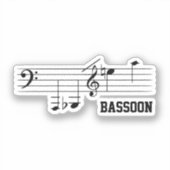 Bassonafspeelbereik Sticker (Voorkant)