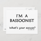 Bassonist Briefkaart (Voorkant / Achterkant)