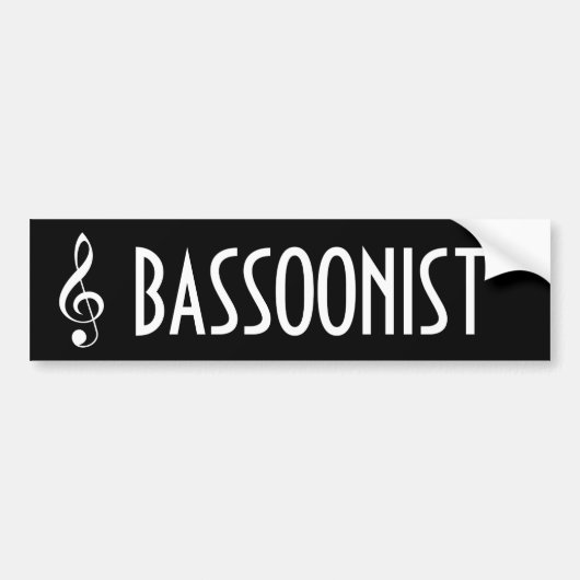 Bassonist Music Band Bumpersticker Gift (Voorkant)