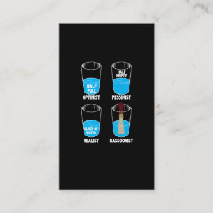 Bassonist Water Orchestra Musician Bassoon Gift Visitekaartje