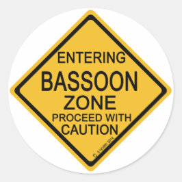 Bassonzone binnenvaren ronde sticker