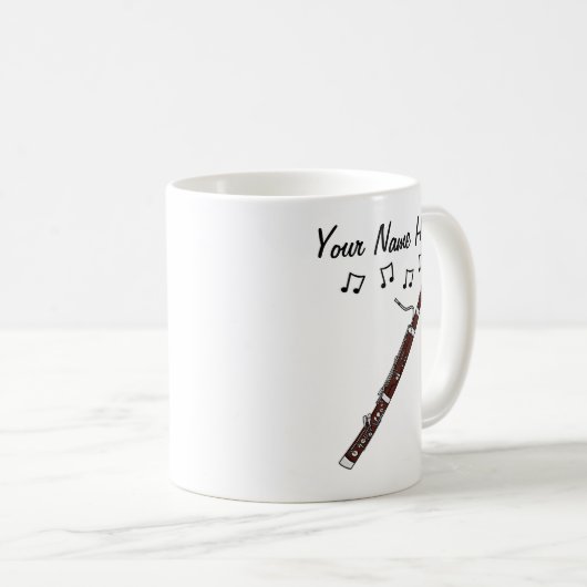 Bassoon Aangepaste Mok Fagottist Muzikant Gift (Voorkant rechts)