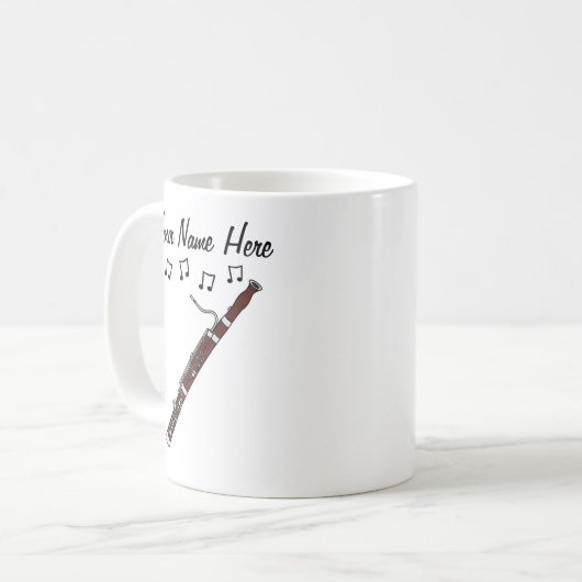 Bassoon Aangepaste Mok Fagottist Muzikant Gift (Voorkant links)