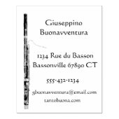 Bassoon Afbeelding met Persoonlijke Informatie Rubberstempel (Afrduk)