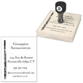 Bassoon Afbeelding met Persoonlijke Informatie Rubberstempel (Gestempeld)