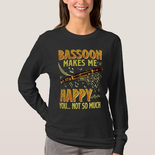 Bassoon Bassoonist Instrument Woodwind Player  2 T-shirt (Voorkant)