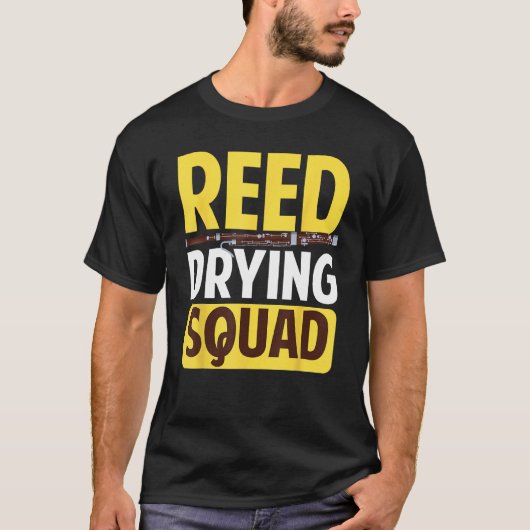 Bassoon Bassoonist Reed Drying Squad T-shirt (Voorkant)