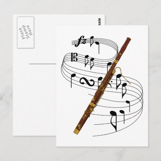 Bassoon Briefkaart (Voorkant / Achterkant)
