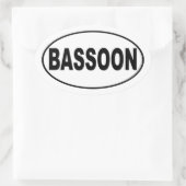 Bassoon Bumpersticker Ovale Sticker (Tas)