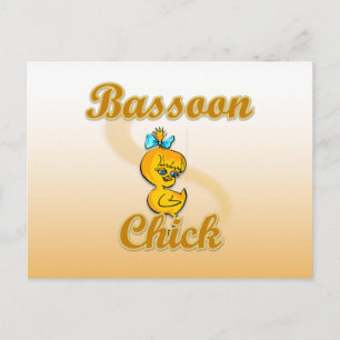 Bassoon chick briefkaart