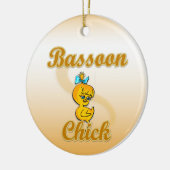 Bassoon Chick Keramisch Ornament (Links)