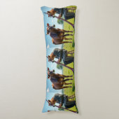 Bassoon Cow Duo Body Pillow – Whimsical Musical Il Lichaamskussen (Voorkant Verticaal)