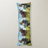 Bassoon Cow Duo Body Pillow – Whimsical Musical Il Lichaamskussen (Achterkant (Verticaal))