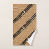 Bassoon Ensemble on Wood Grain Kijk Bad Handdoek (Handdoek)