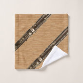 Bassoon Ensemble on Wood Grain Kijk Bad Handdoek (Wasdoekje)