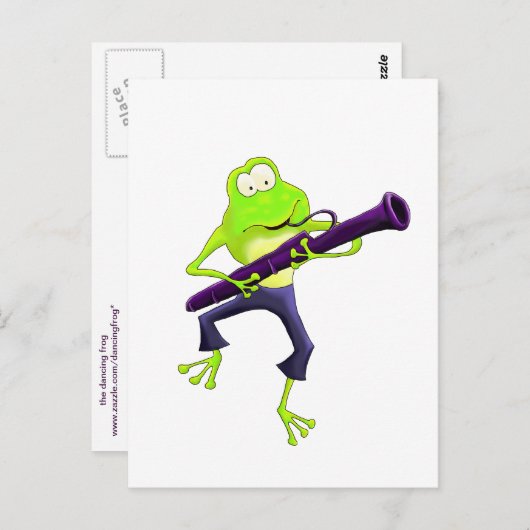 Bassoon Frog Briefkaart (Voorkant / Achterkant)