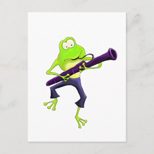 Bassoon Frog Briefkaart (Voorkant)