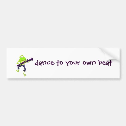 Bassoon Frog Bumpersticker (Voorkant)