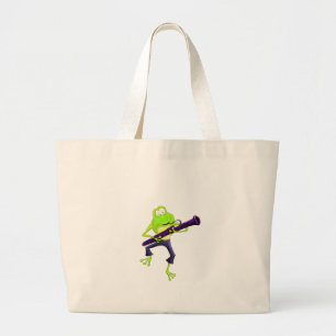 Bassoon Frog Grote Tote Bag