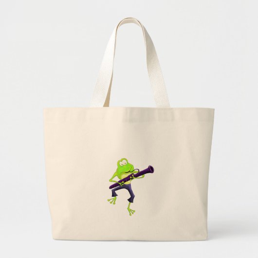 Bassoon Frog Grote Tote Bag (Voorkant)