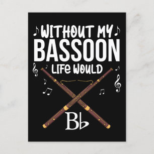 Bassoon Gift Mannen Band Player Jazz Music Bassoni Briefkaart