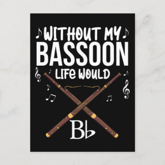 Bassoon Gift Mannen Band Player Jazz Music Bassoni Briefkaart