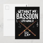 Bassoon Gift Mannen Band Player Jazz Music Bassoni Briefkaart (Voorkant / Achterkant)