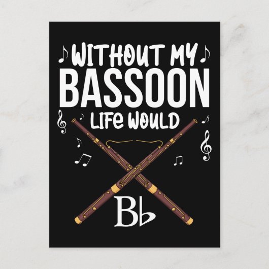 Bassoon Gift Mannen Band Player Jazz Music Bassoni Briefkaart (Voorkant)