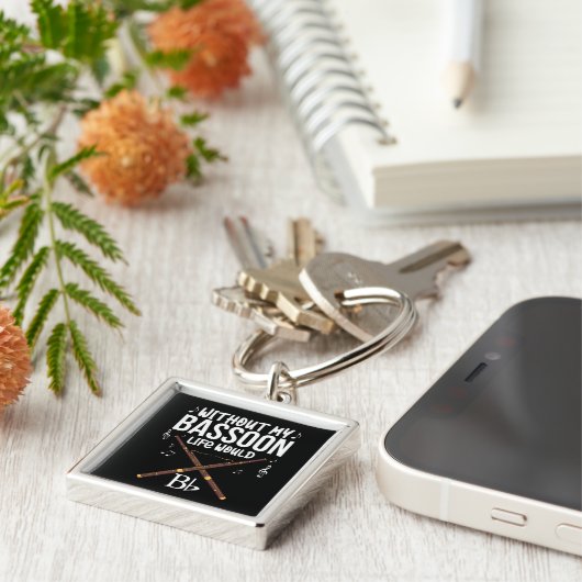 Bassoon Gift Mannen Band Player Jazz Music Bassoni Sleutelhanger (Zijkant)