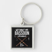 Bassoon Gift Mannen Band Player Jazz Music Bassoni Sleutelhanger (Voorkant)