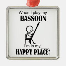 Bassoon Happy Place Metalen Ornament